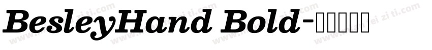 BesleyHand Bold字体转换